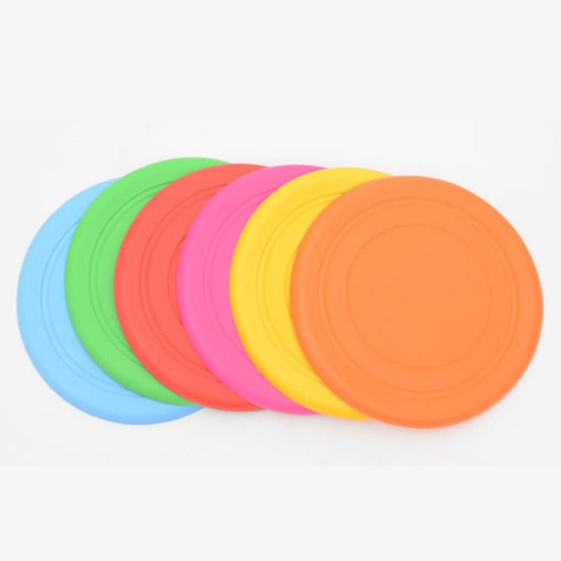 Colorful Silicone Flying Disk Dog Toy